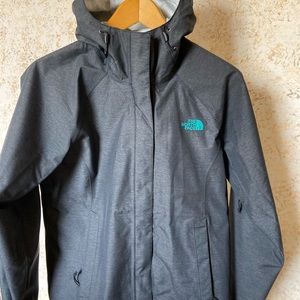 North Face windbreaker size small charcoal gray with flannel lining